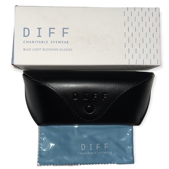 DIFF Becky IV Bluelight Glasses Tigers Eye Blue Light Blocking Clear Lens #111 - Picture 5 of 6